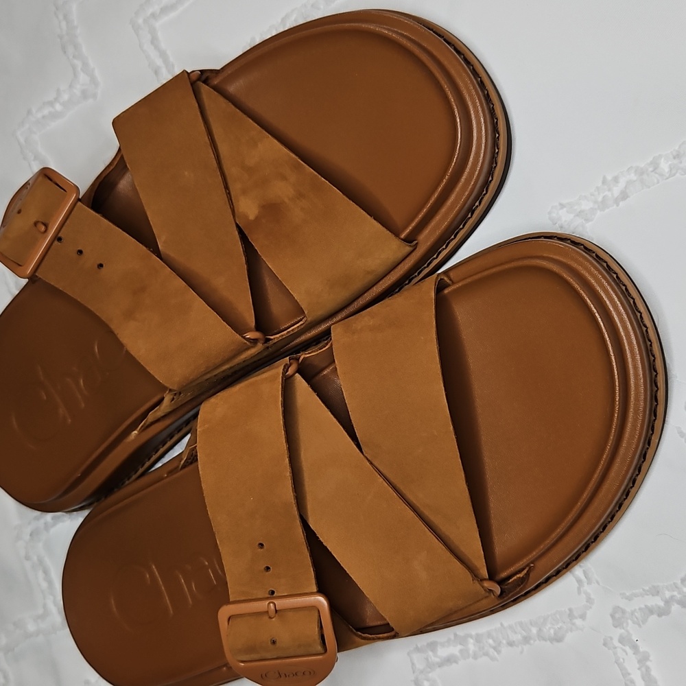 Chaco Townes Brown Slide Sandals - Picture 2 of 4